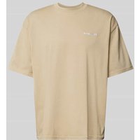Pegador Oversized T-Shirt mit Label-Stitching in Beige, Größe M von Pegador