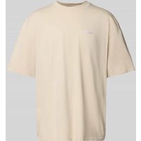 Pegador Oversized T-Shirt mit Label-Stitching in Beige, Größe XL von Pegador