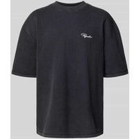 Pegador Oversized T-Shirt mit Label-Stitching in Black, Größe S Pegador Oversized T-Shirt mit Label-Stitching in Black, Größe S von Pegador