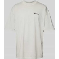 Pegador Oversized T-Shirt mit Label-Stitching in Hellgrau, Größe L von Pegador