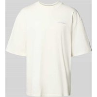 Pegador Oversized T-Shirt mit Label-Stitching in Offwhite, Größe L von Pegador