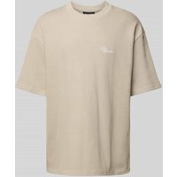 Pegador Oversized T-Shirt mit Label-Stitching in Taupe, Größe XL von Pegador