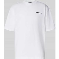 Pegador Oversized T-Shirt mit Label-Stitching in Weiss, Größe L von Pegador