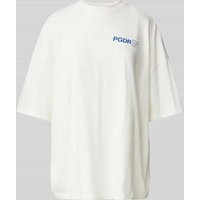 Pegador Oversized T-Shirt mit Label- und Statement-Print Modell 'HABANA' in Offwhite, Größe XL von Pegador