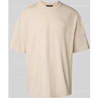 Pegador Oversized T-Shirt mit Logo-Print Modell 'PIKE' in Beige, Größe M von Pegador