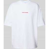 Pegador Oversized T-Shirt mit Logo in Weiss, Größe M von Pegador