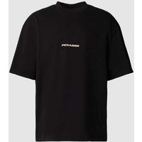 Pegador Oversized T-Shirt mit Rundhalsausschnitt Modell 'Colne Logo' in Black, Größe L von Pegador