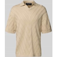 Pegador Regular Fit Poloshirt mit Label-Stitching Modell 'Canva' in Offwhite, Größe S von Pegador