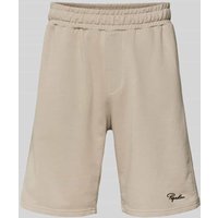 Pegador Regular Fit Sweatshorts mit Label-Stitching Modell 'TERRY' in Taupe, Größe XXL Pegador Regular Fit Sweatshorts mit Label-Stitching Modell 'TERRY' in Taupe, Größe XXL von Pegador