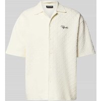 Pegador Relaxed Fit Freizeithemd mit Strukturmuster Modell 'Jovren' in Offwhite, Größe L von Pegador