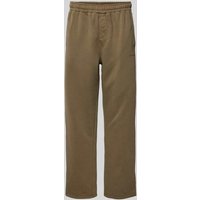 Pegador Relaxed Fit Sweatpants mit Label-Stitching in Oliv, Größe L von Pegador