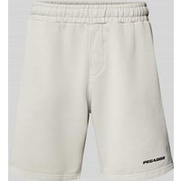 Pegador Sweatshorts mit Label-Stitching in Hellgrau, Größe L von Pegador