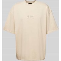 Pegador T-Shirt mit Label-Print Modell 'BOXY' in Sand, Größe XS von Pegador