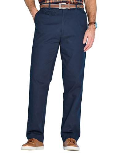 Pegasus | Herren | Chino-Hose aus Baumwolle mit verdecktem elastischen Bund an den Seiten | Navy Blau von Pegasus