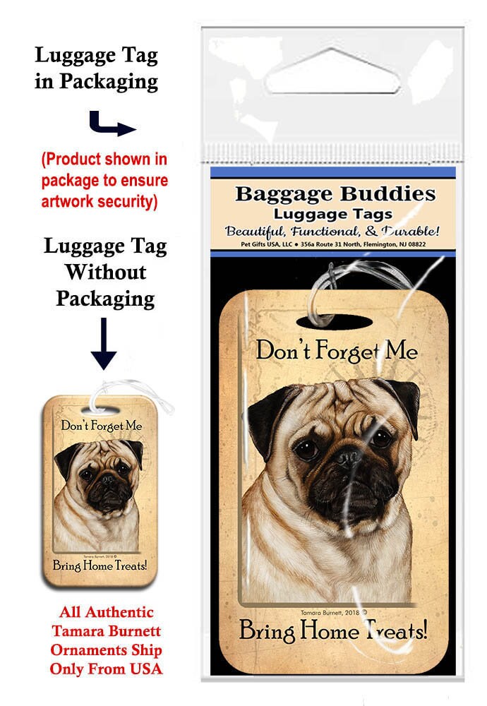 Baggage Buddies Gepäckanhänger Mops Rehkitz Baggage Buddies Gepäckanhänger Mops Rehkitz von PegasusPetsCo