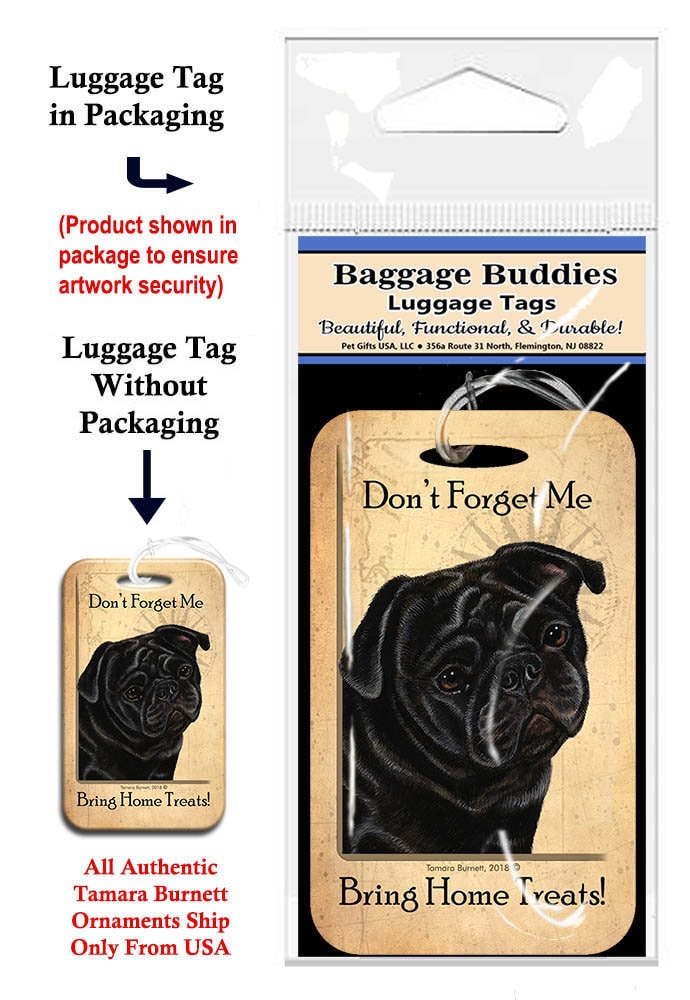 Baggage Buddies Gepäckanhänger Mops Schwarz Baggage Buddies Gepäckanhänger Mops Schwarz von PegasusPetsCo
