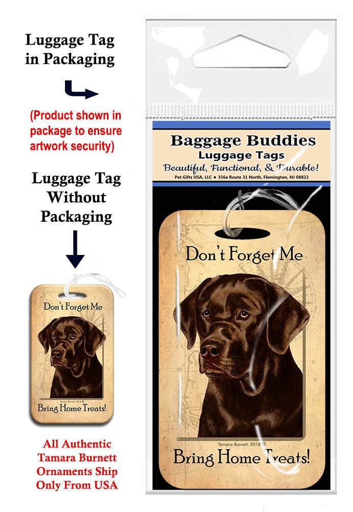 Baggage Buddies Gepäckanhänger Schoko Labrador von PegasusPetsCo