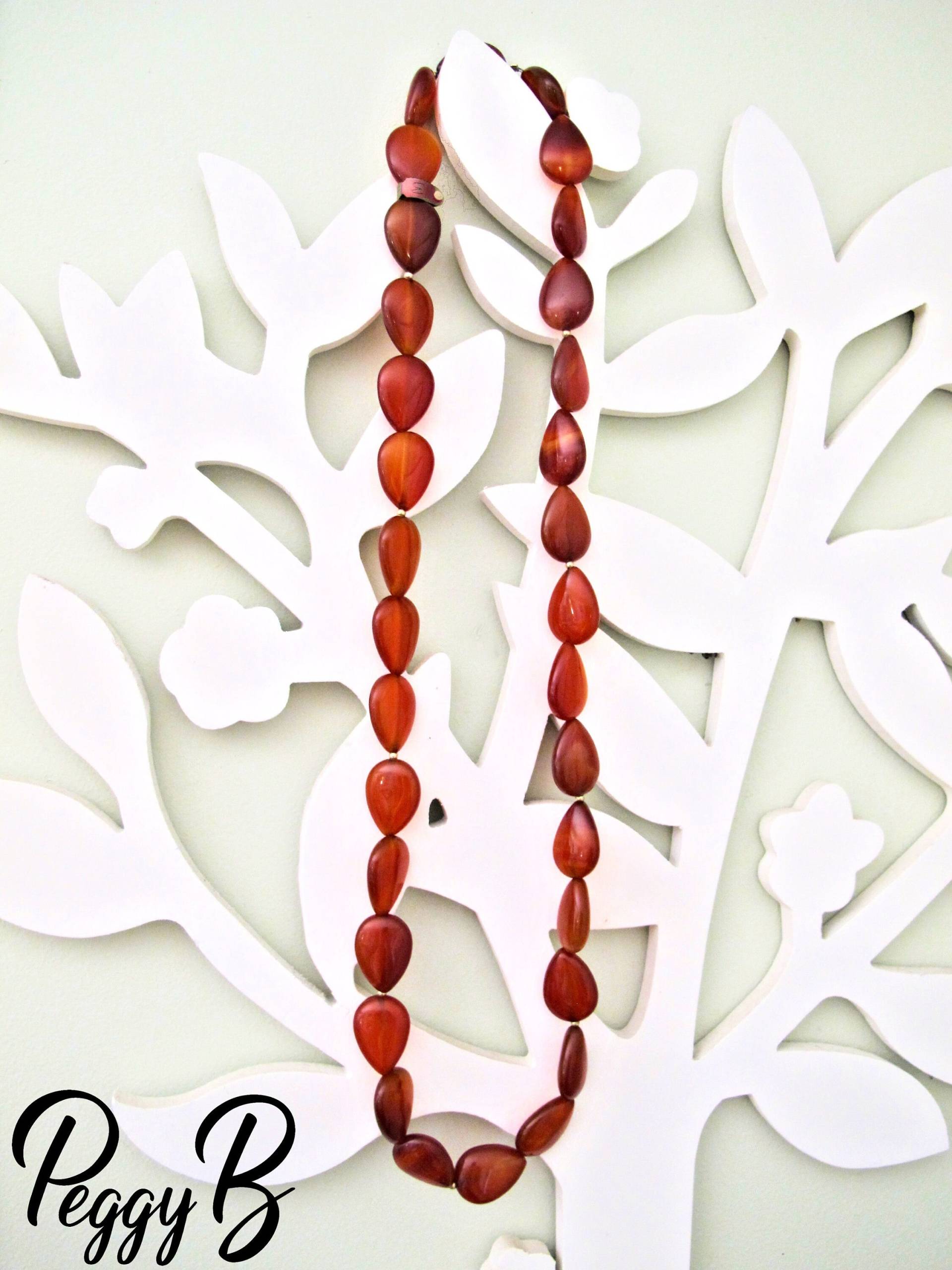 Teardrop Karneol Halskette Teardrop Karneol Halskette von PeggyBBeads