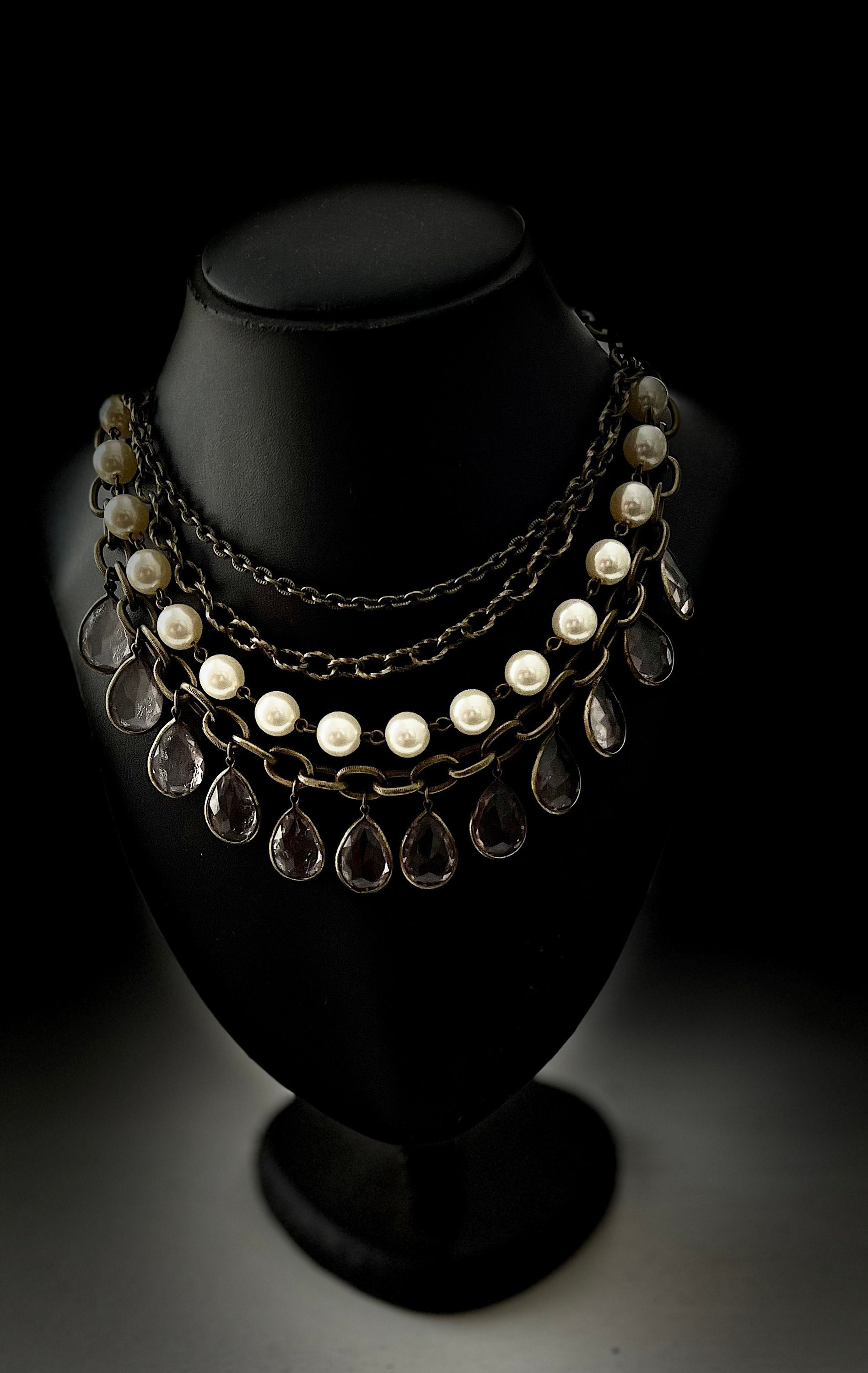 Mehrreihige Halskette von PeggySueVintageRetro