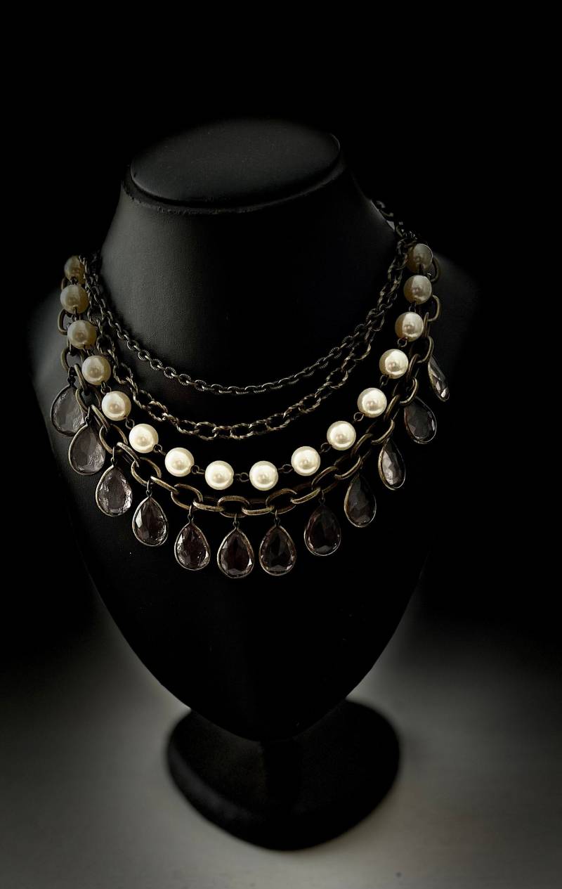 Mehrreihige Halskette von PeggySueVintageRetro