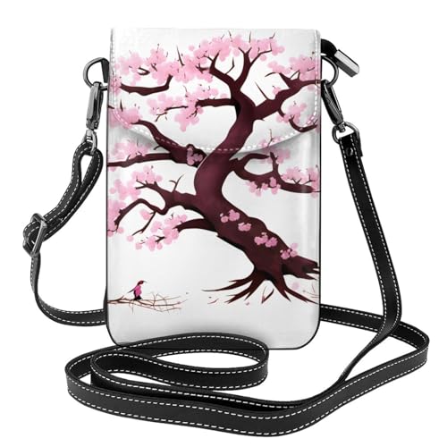 Cherry Blossoms Tree Kleine Handy-Geldbörse, Blumendruck, Umhängetasche, PU-Leder, Mini-Geldbörse mit Schultergurt, sicherer Magnetverschluss. Cherry Blossoms Tree Kleine Handy-Geldbörse, Blumendruck, Umhängetasche, PU-Leder, Mini-Geldbörse mit Schultergurt, sicherer Magnetverschluss. von Pegqcvam