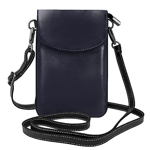 Pegqcvam Einfarbige schwarze kleine Handy-Geldbörse, Blumendruck, Umhängetasche, PU-Leder, Mini-Geldbörse mit Schultergurt, sicherer Magnetverschluss. von Pegqcvam