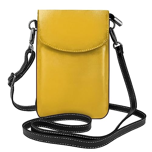 Pegqcvam Kleine Handy-Geldbörse, einfarbig, goldfarben, Blumendruck, Umhängetasche, Mini-Geldbörse aus PU-Leder mit Schultergurt, sicherer Magnetverschluss. von Pegqcvam