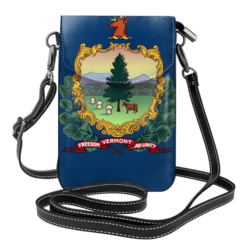Pegqcvam Kleine Handy-Geldbörse mit Vermont Staatsflagge, Blumendruck, Umhängetasche, PU-Leder, Mini-Geldbörse mit Schultergurt, sicherer Magnetverschluss. Pegqcvam Kleine Handy-Geldbörse mit Vermont Staatsflagge, Blumendruck, Umhängetasche, PU-Leder, Mini-Geldbörse mit Schultergurt, sicherer Magnetverschluss. von Pegqcvam