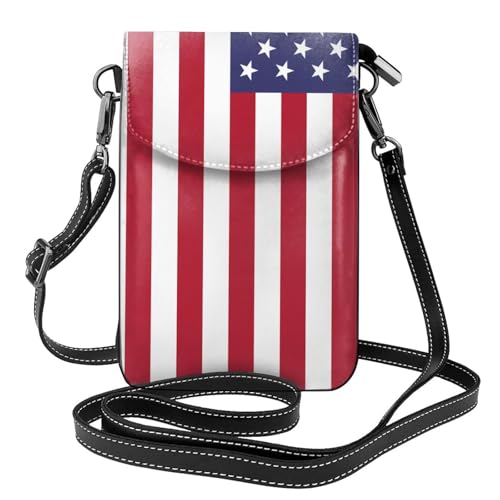 Pegqcvam Kleine Handy-Geldbörse mit amerikanischer Flagge, Blumendruck, Mini-Geldbörse aus PU-Leder mit Schultergurt, sicherer Magnetverschluss. Pegqcvam Kleine Handy-Geldbörse mit amerikanischer Flagge, Blumendruck, Mini-Geldbörse aus PU-Leder mit Schultergurt, sicherer Magnetverschluss. von Pegqcvam