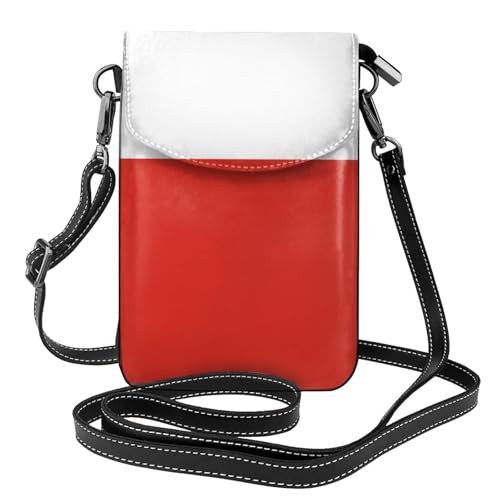 Pegqcvam Kleine Handy-Geldbörse mit floralem Druck, Mini-Geldbörse aus PU-Leder mit Schultergurt, sicherer Magnetverschluss. von Pegqcvam