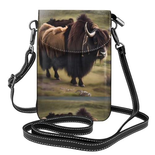 Pegqcvam Mighty Highland Yak Kleine Handy-Geldbörse, Blumendruck, Umhängetasche, PU-Leder, Mini-Geldbörse mit Schultergurt, sicherer Magnetverschluss. Pegqcvam Mighty Highland Yak Kleine Handy-Geldbörse, Blumendruck, Umhängetasche, PU-Leder, Mini-Geldbörse mit Schultergurt, sicherer Magnetverschluss. von Pegqcvam