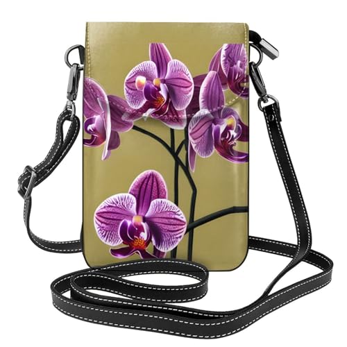 Pegqcvam Schöne Orchideen kleine Handy-Geldbörse, Blumendruck, Umhängetasche, PU-Leder, Mini-Geldbörse mit Schultergurt, sicherer Magnetverschluss. Pegqcvam Schöne Orchideen kleine Handy-Geldbörse, Blumendruck, Umhängetasche, PU-Leder, Mini-Geldbörse mit Schultergurt, sicherer Magnetverschluss. von Pegqcvam