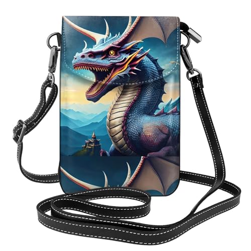 Roaring Dragon Kleine Handy-Geldbörse, Blumendruck, Umhängetasche, PU-Leder, Mini-Geldbörse mit Schultergurt, sicherer Magnetverschluss. Roaring Dragon Kleine Handy-Geldbörse, Blumendruck, Umhängetasche, PU-Leder, Mini-Geldbörse mit Schultergurt, sicherer Magnetverschluss. von Pegqcvam