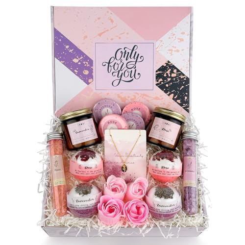 Geschenke für Frauen Geburtstagsgeschenk für Frauen - Rose Lavendel Spa Geschenkkorb 18-teiliges Luxus Wellness Set Perfektes Geschenk für sie zum Entspannen & Verwöhnen zu Geburtstag Valentinstag Geschenke für Frauen Geburtstagsgeschenk für Frauen - Rose Lavendel Spa Geschenkkorb 18-teiliges Luxus Wellness Set Perfektes Geschenk für sie zum Entspannen & Verwöhnen zu Geburtstag Valentinstag von Peiaw