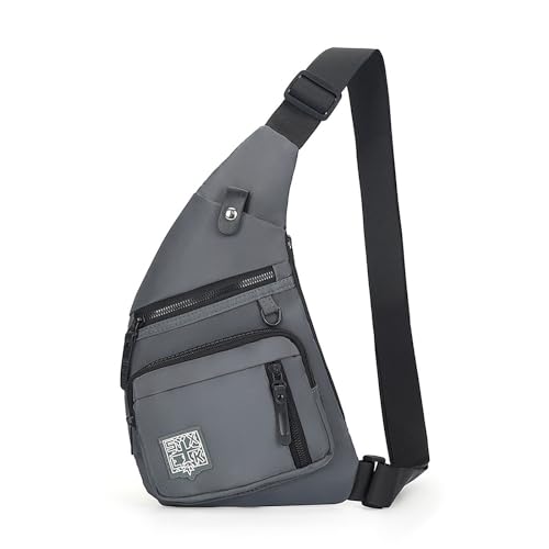 Peicees Kleine Schultertasche für Herren und Damen, Umhängetasche, Diebstahlschutz, Brusttasche für Reisen, leichte Schultertasche von Peicees