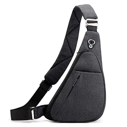 Peicees Sling Bag Für Männer Frauen Kleine Crossbody Rucksack Umhängetasche Mann Geldbörse Brusttasche Für Wandern Reisen von Peicees