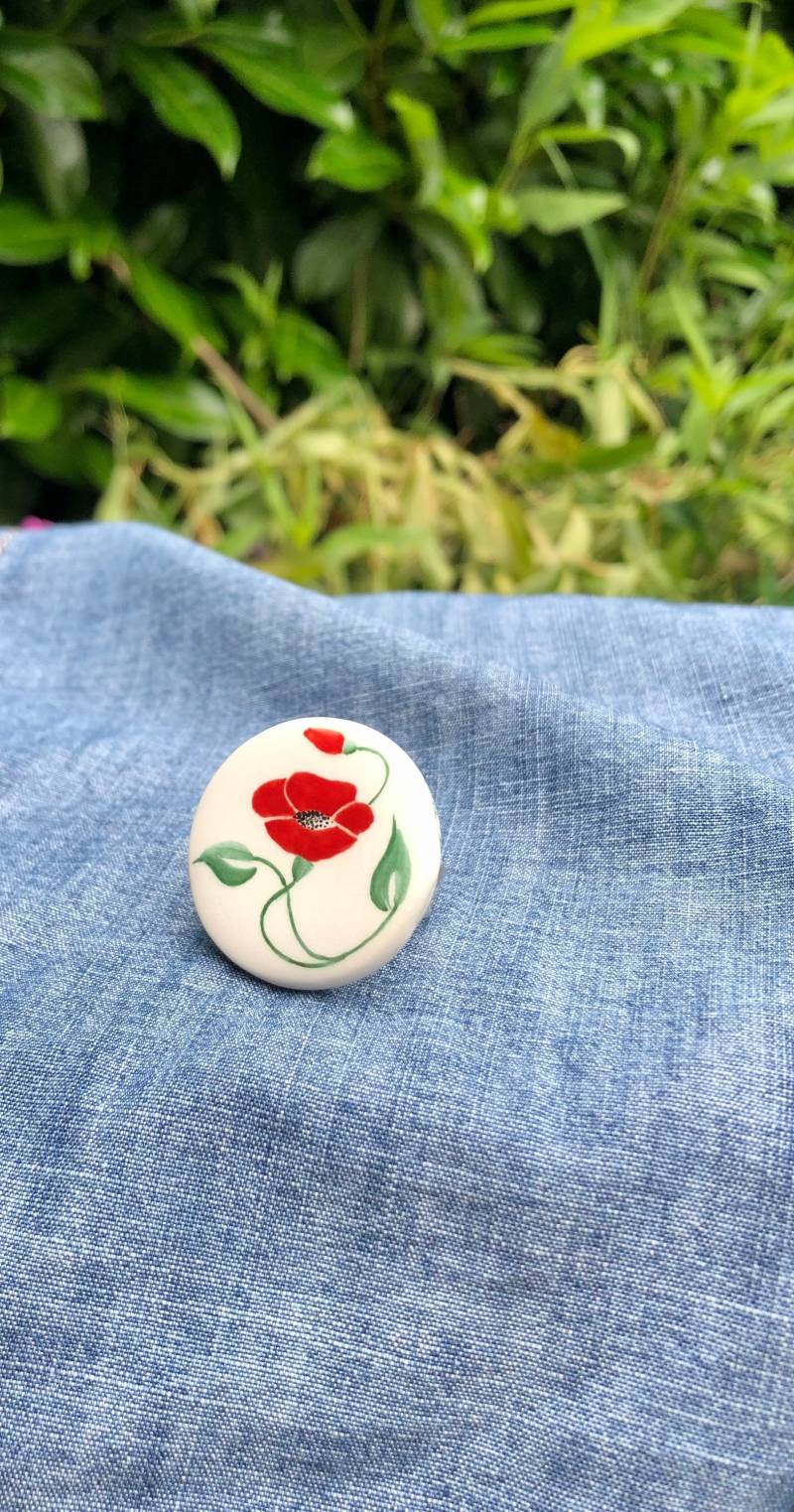 Ring Aus Porzellan Und Silber Ring Aus Porzellan Und Silber von PeintALaMainFrance