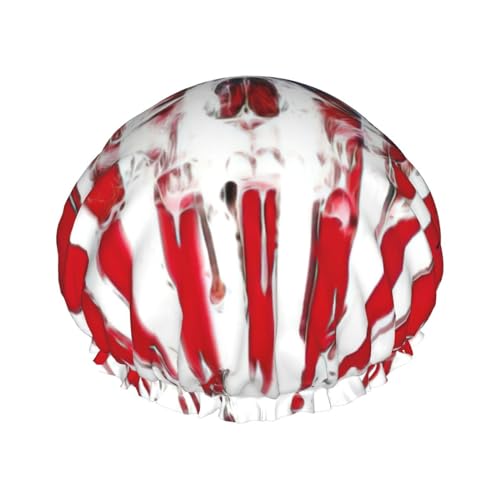 American Flag1 Women Luxury Shower Cap, Double ProtectionElastic, Reusable Adjustable Shower Bonnet von Peiyeety