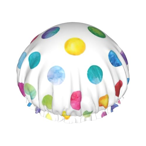Blue Polka Dot Pattern Print Soft Shower Cap for Women, Reusable Environmental Protection Hair Bath Caps Blue Polka Dot Pattern Print Soft Shower Cap for Women, Reusable Environmental Protection Hair Bath Caps von Peiyeety
