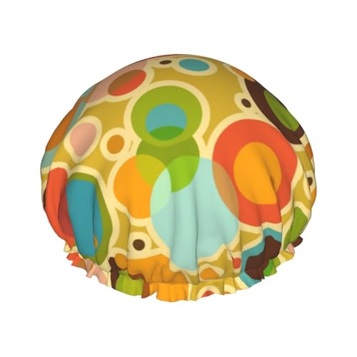 Colorful Abstract Women Luxury Shower Cap, Double ProtectionElastic, Reusable Adjustable Shower Bonnet von Peiyeety