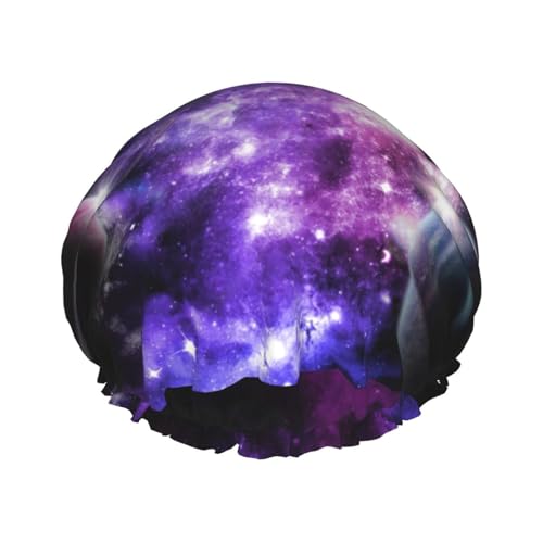 Galaxy Sky. Women Luxury Shower Cap, Double ProtectionElastic, Reusable Adjustable Shower Bonnet von Peiyeety