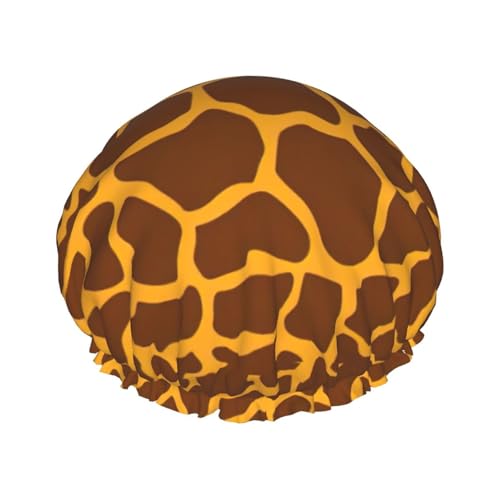 Giraffe Print Print Shower CapSoft,Reusable, Double WaterproofBath Hat Women,Breathable, von Peiyeety