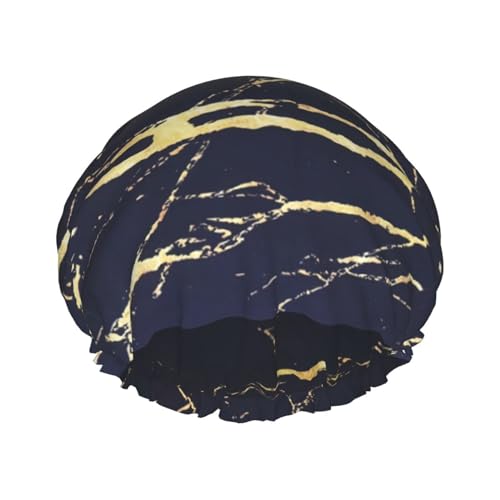 Marble. (2) Women Luxury Shower Cap, Double ProtectionElastic, Reusable Adjustable Shower Bonnet von Peiyeety