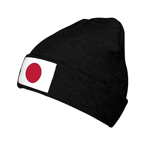 Peiyeety Japan-Flagge Strickmütze, Mütze, Herren, Damen, Sport, warm, trendig, klassisch, Uhrenkappen, Schwarz von Peiyeety