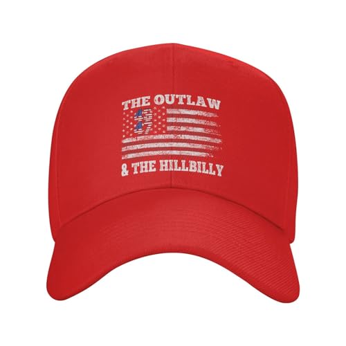 peiyeety Vintage Trump Vance 2024 Trump JD Vance Outlaw & Hillbilly 45-47 US-Flagge Hut Baseball Cap Männer Frauen Snapback Hüte von peiyeety