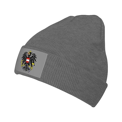 peiyeety Wappen von Österreich Strickmütze Mütze Mann Damen Sport Warm Trendy Classic Watch Caps Deep Heather von peiyeety