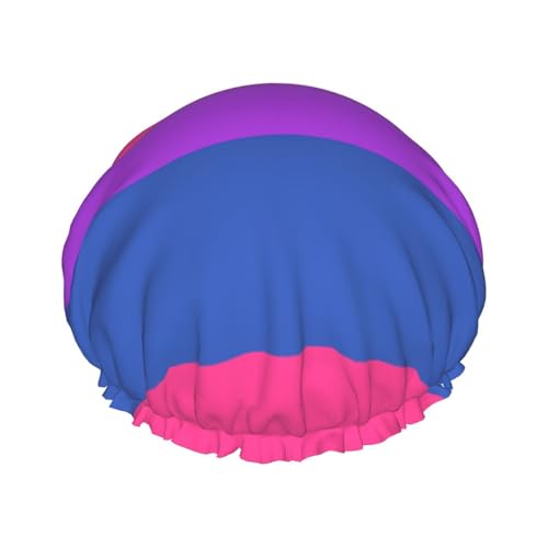 Pride Flag Women Luxury Shower Cap, Double ProtectionElastic, Reusable Adjustable Shower Bonnet von Peiyeety
