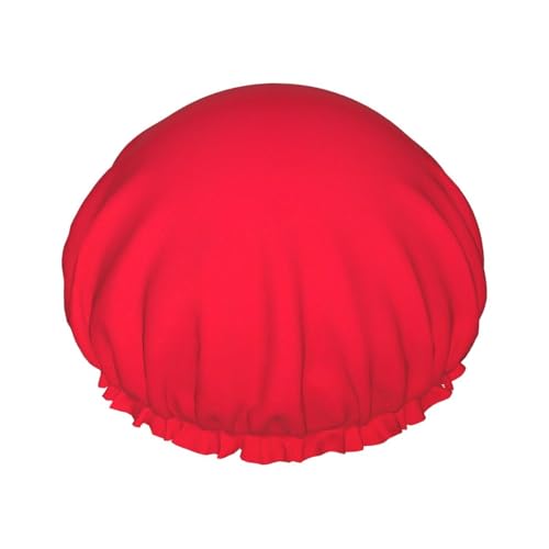 Red Stripe. Women Luxury Shower Cap, Double ProtectionElastic, Reusable Adjustable Shower Bonnet von Peiyeety