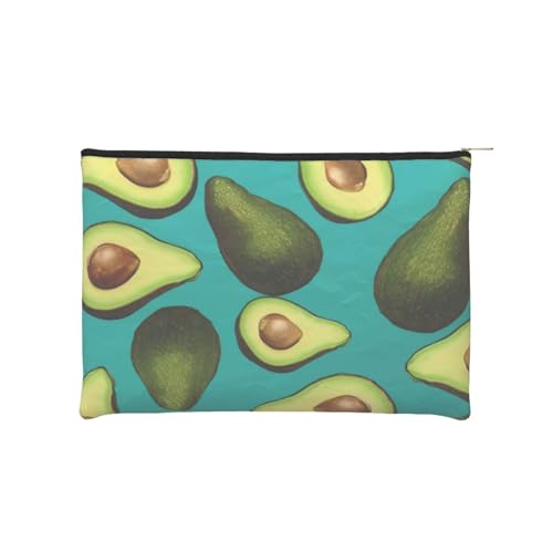 Wiederverwendbare Kosmetiktasche aus Papier, Wasserabweisende Kosmetiktasche, Make-up-Beutel für Damen, Reise-Organizer/Frische Tropische Frucht-Avocado von Peiyeety