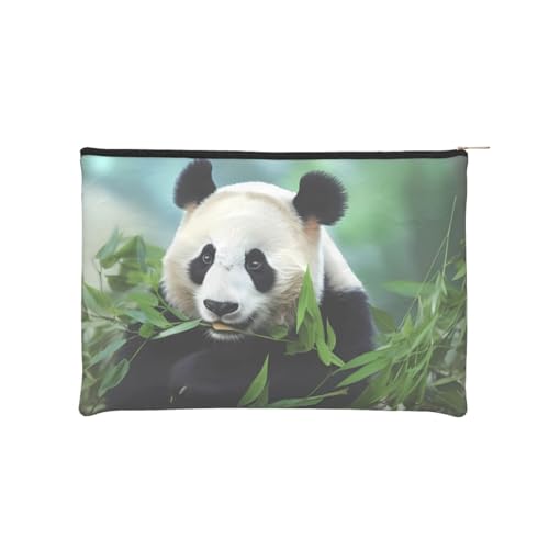 Wiederverwendbare Kosmetiktasche aus Papier, Wasserabweisende Kosmetiktasche, Make-up-Beutel für Damen, Reise-Organizer/Panda von Peiyeety